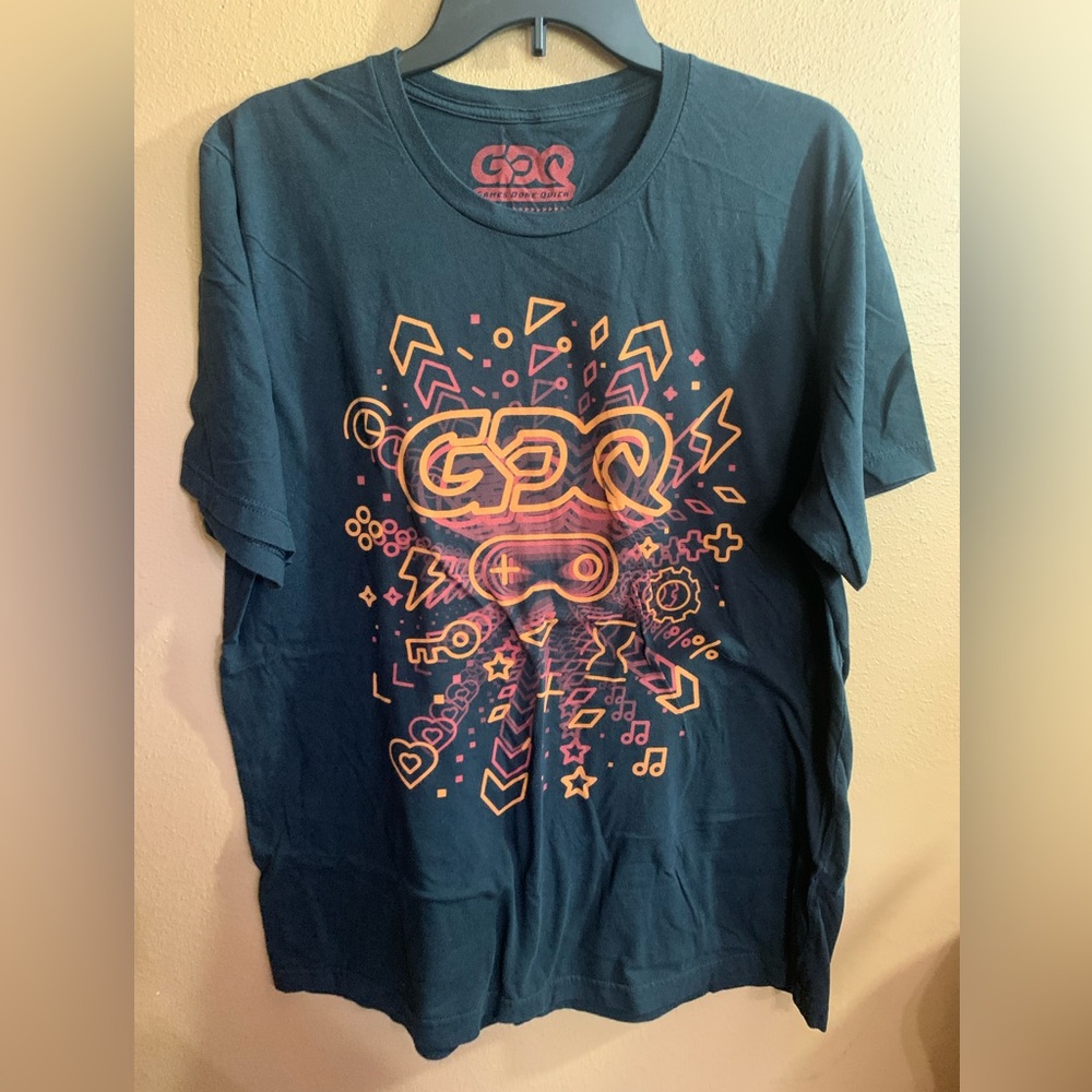 Games Done Quickly Black Gaming T-Shirt XL